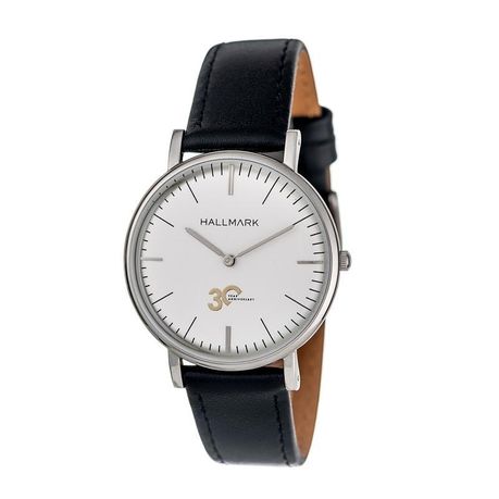 Hallmark Ladies Limited Edition Black Leather Watch-HL2021LA