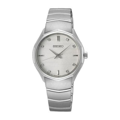 Seiko Ladies' Elegant - All Stainless Steel - Diamond Dial - SUR615P1