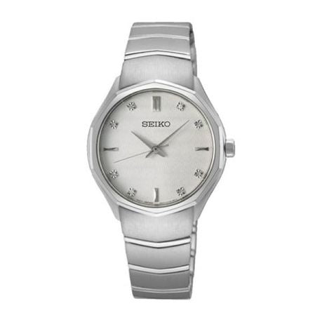 Seiko Ladies' Elegant - All Stainless Steel - Diamond Dial - SUR615P1