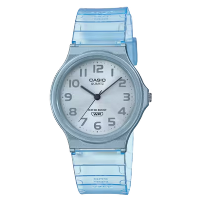 Casio MQ-24S-2BDF Minimalist Translucent Analog Watch - Blue