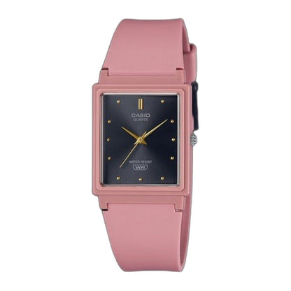 Casio MQ-38UC-4ADF -Matte Pink Analog & Black Watch -Slim Rectangular Resin
