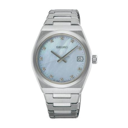 Seiko Ladies' -Blue Mother of Pearl Dial - Diamonds - SUR603P1