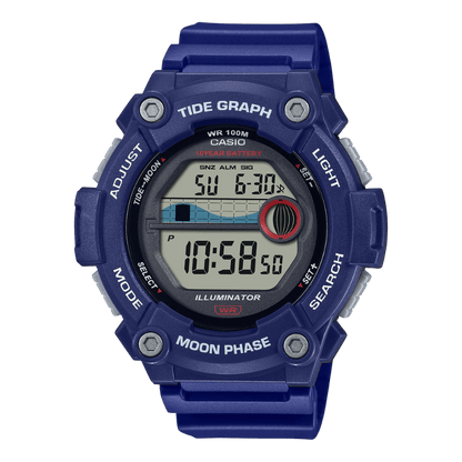 Casio Tide Graph Moon Phase - Men's Sports Watch - Blue