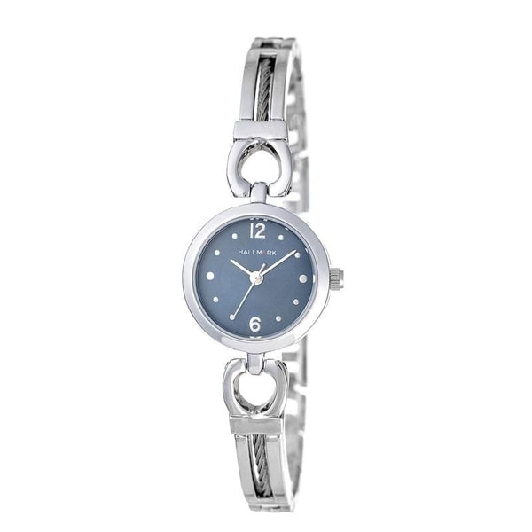 Hallmark Ladies Silver Blue Dial Watch