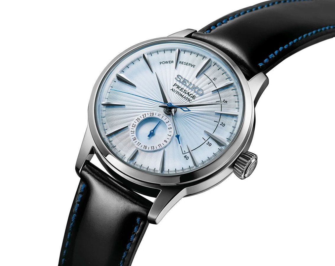 SEIKO PRESAGE Power Reserve Ice Blue Cocktail Time"Sky Diving" SSA343J1