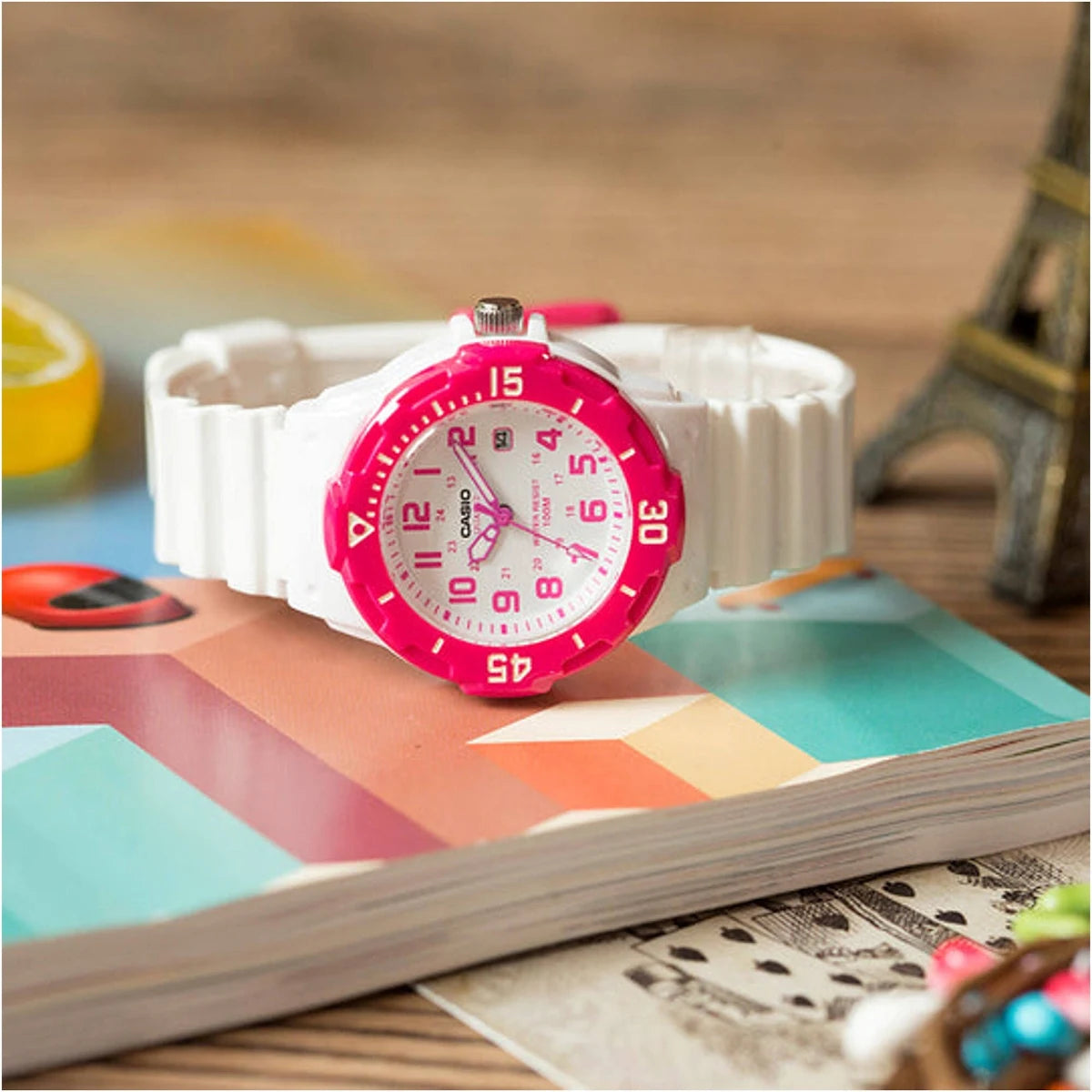 Casio- LRW-200H-4BVDF (White/ Pink)