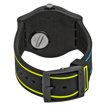 Swatch-Around The Strap Black Unisex Rubber Watch-SUOB146