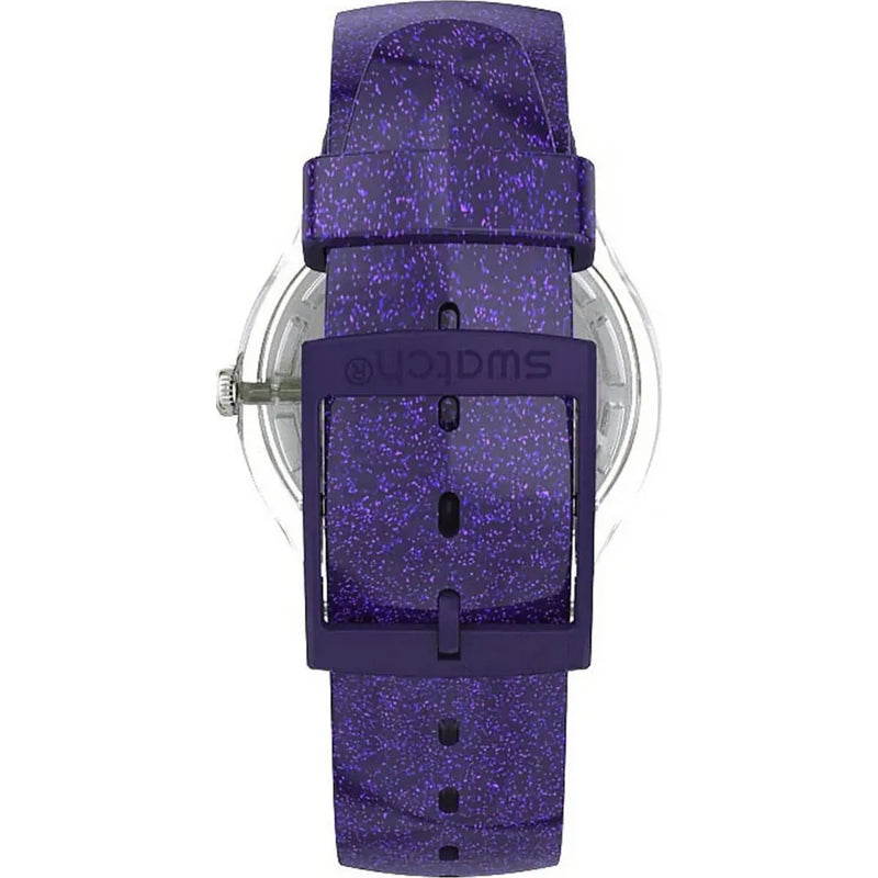 Swatch-Ultraglitter Purple Unisex Rubber Watch-SUOK400