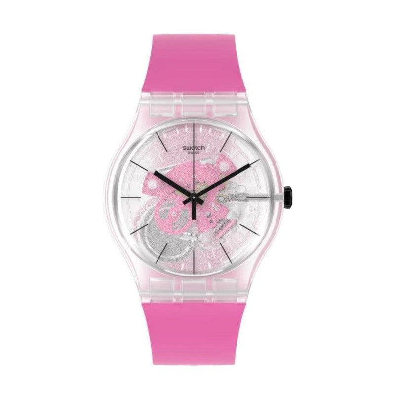 Swatch-Pink Daze Pink Unisex Rubber Watch-SO29K107