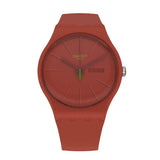 Swatch-Redvremya Red Unisex Rubber Watch-SO29R700