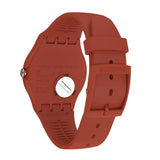 Swatch-Redvremya Red Unisex Rubber Watch-SO29R700