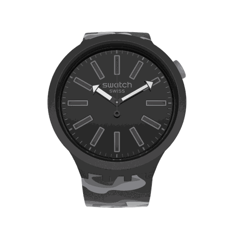 Swatch Bbnyte Pay! Black Rubber Watch-SO27B106-5300