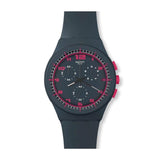 Swatch-Touch Of Fuchsia Grey Unisex Rubber Watch-SUSA400