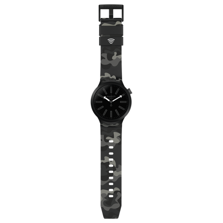 Swatch Bbnyte Pay! Black Rubber Watch-SO27B106-5300