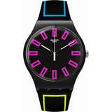 Swatch-Around The Strap Black Unisex Rubber Watch-SUOB146