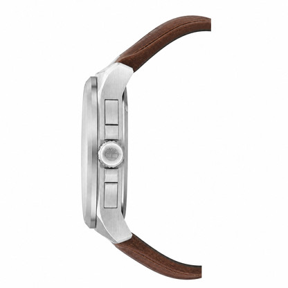 Timberland Jonesboro Mens Brown Leather Strap Watch-TDWGF0082701