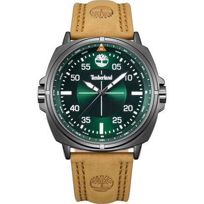 Timberland Williston Mens Brown Leather Strap Watch-TDWGA0095601