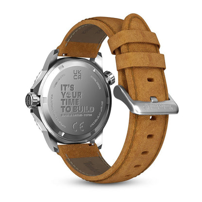 Timberland Oxabian Mens Brown Leather Strap Watch-TDWGF00838X1