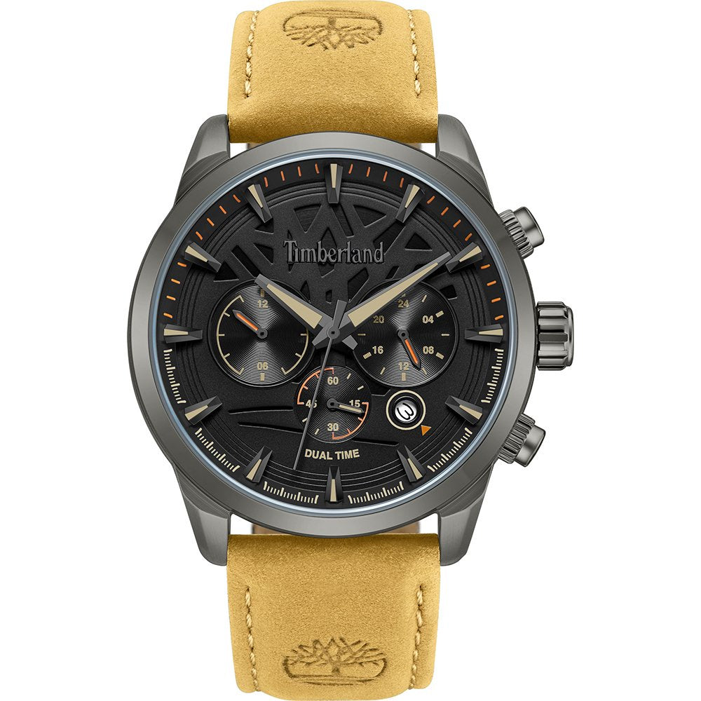Timberland Henniker Ii Mens Brown Leather Strap Watch-TDWGF0095003