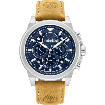 Timberland Fast Strike Mens Brown Leather Strap Watch-TDWGF0095502