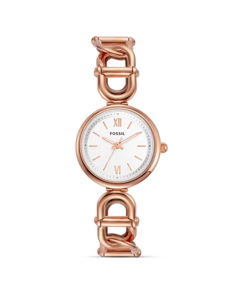 Fossil Carlie Women Rose Gold Stainless Steel Watch-ES5273