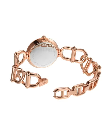 Fossil Carlie Women Rose Gold Stainless Steel Watch-ES5273