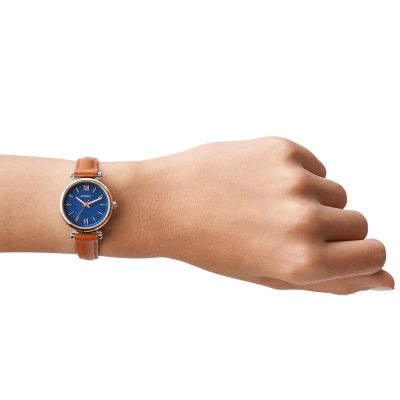 Fossil Carlie Mini Women Leather Watch-ES4701