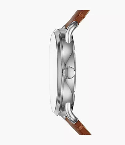 Fossil Copeland 42mm Three-Hand Luggage Leather Watch-FS5661