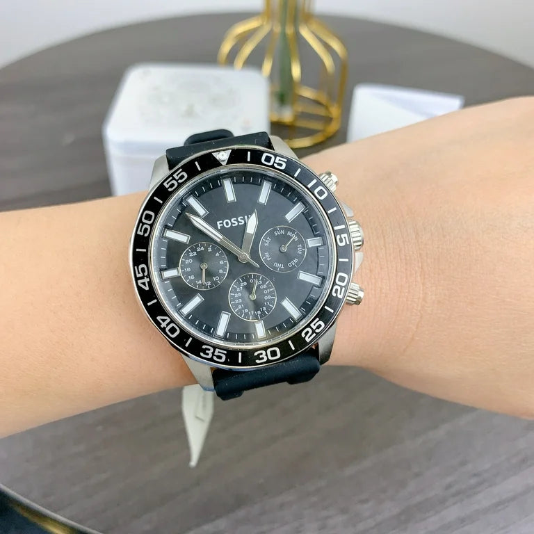 Fossil Bannon Black Silicone Sport-BQ2494