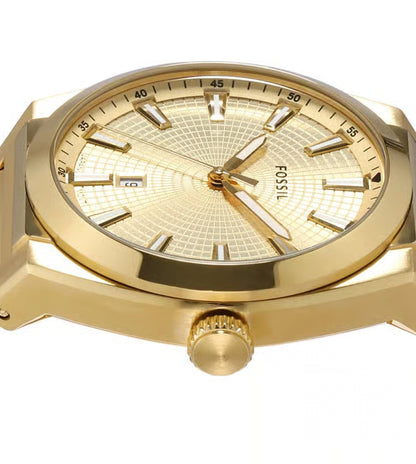 Fossil Everett Mens Gold Stainless Steel Watch-FS5965