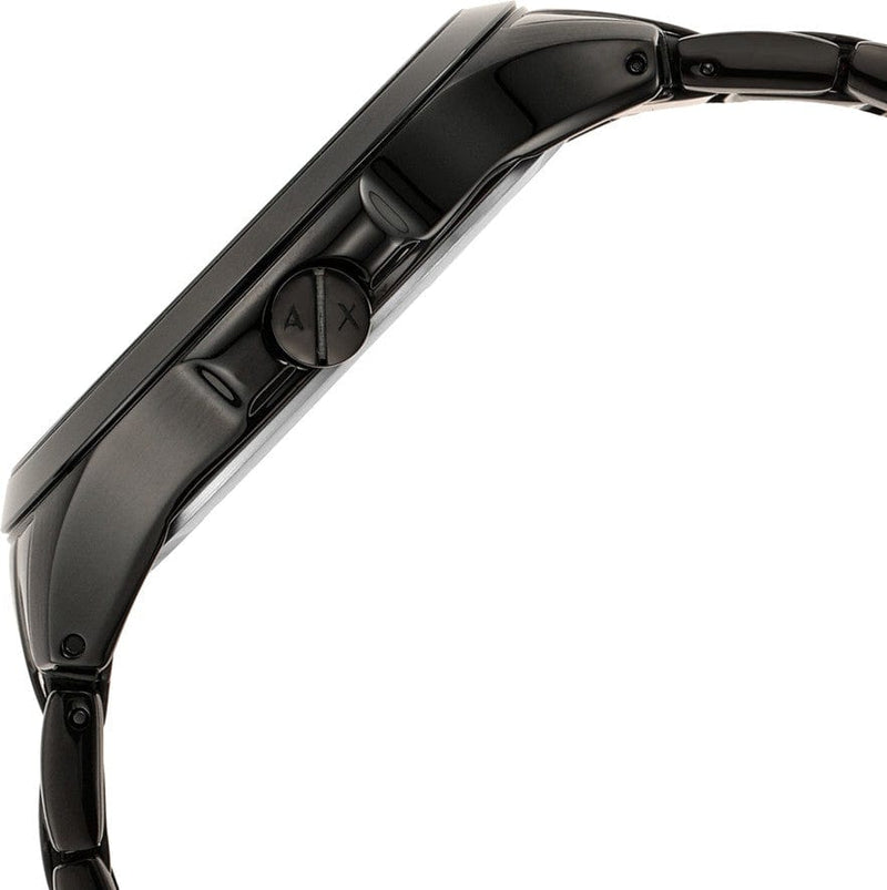 Armani Exchange Three-Hand Date Black Stainless Steel Watch-AX2413