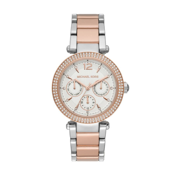 Michael Kors Outlet Parker Womens Silver Stainless Steel Watch - MK6301