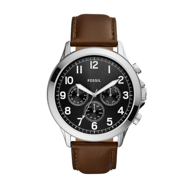 Fossil Yorke Mens Brown Leather Watch - BQ2543