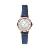 Armani Womens Blue Leather Watch - AR11468