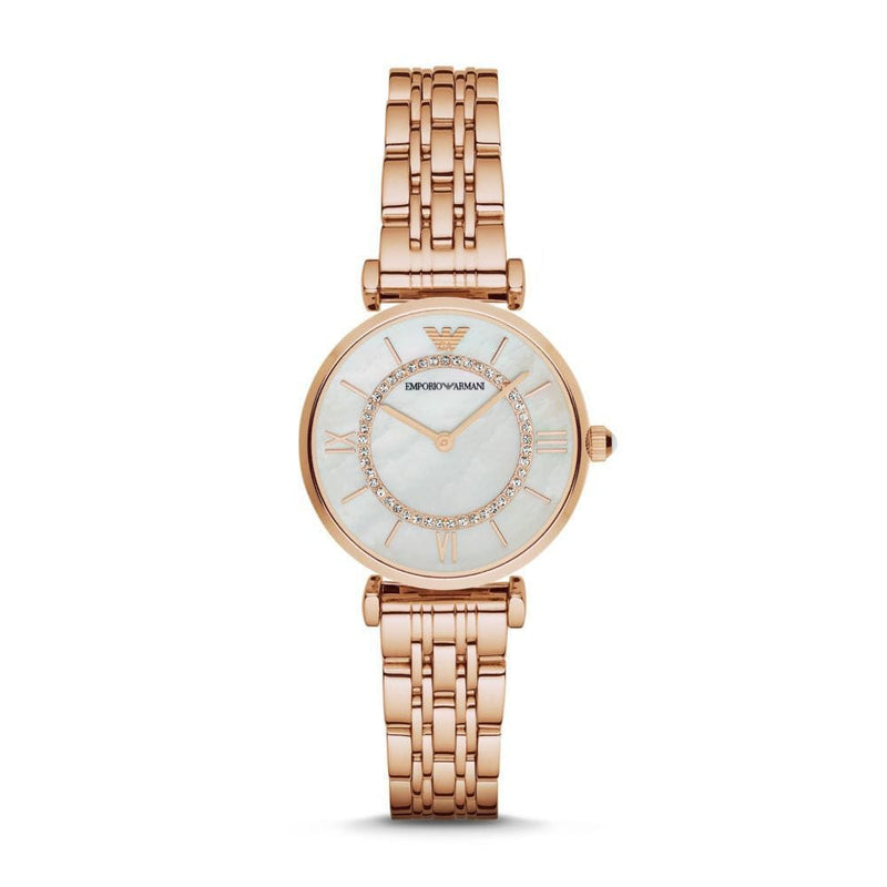 Armani Womens Rose Gold Stainless Steel Watch - AR1909