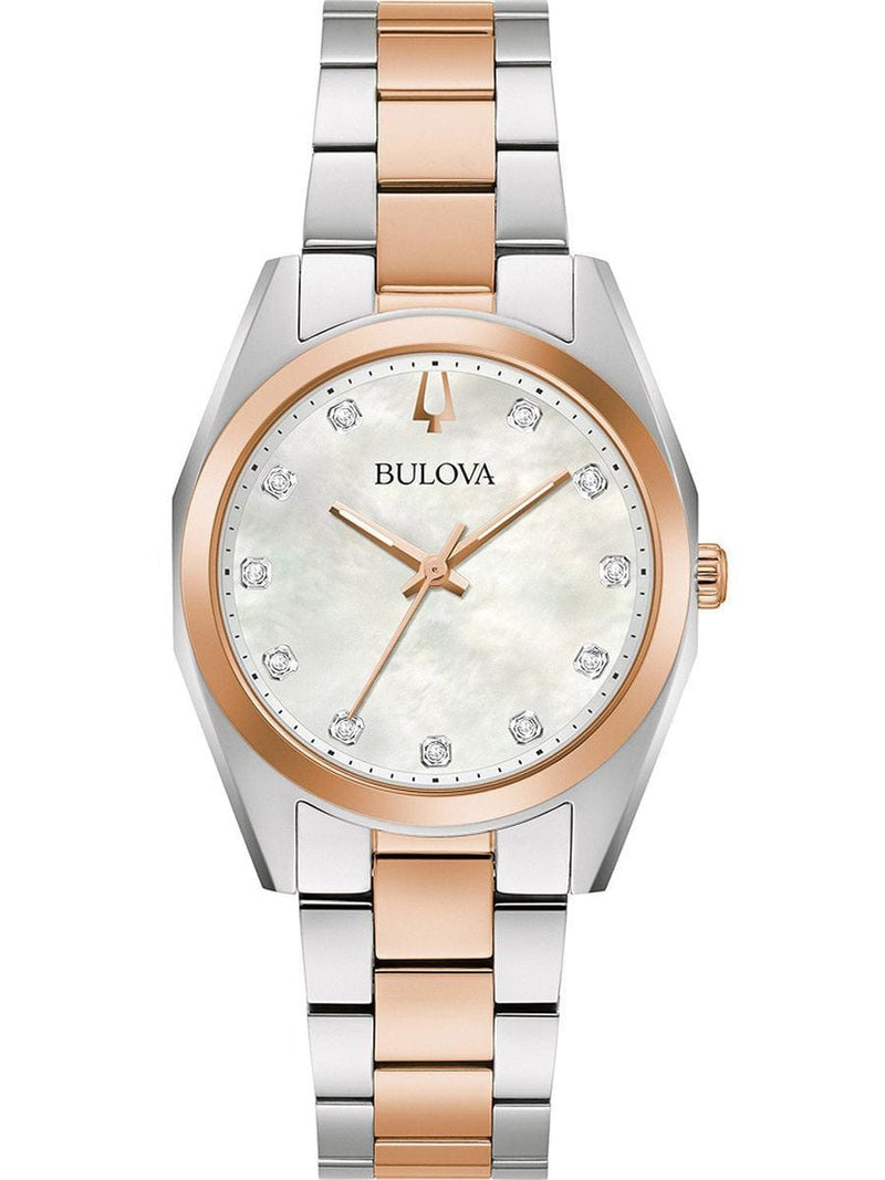 Bulova Surveyor diamond Two Tone -Rose Gold Watch - 98P207