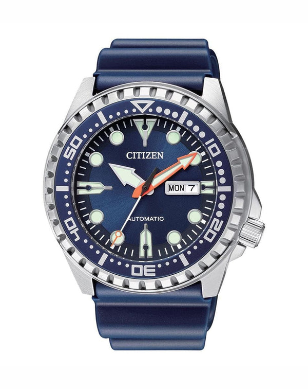 Citizen Gents Automatic Marine Sport Blue Silicone Watch - NH8381-12L