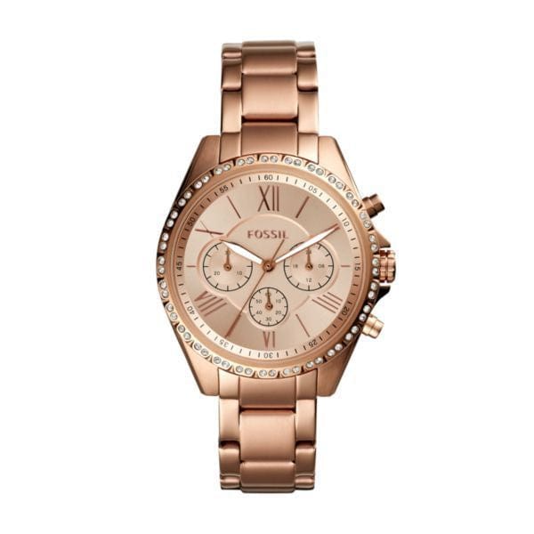 Fossil Modern Courier Chronograph Rosegold-Tone Stainless Steel Watch-BQ3377