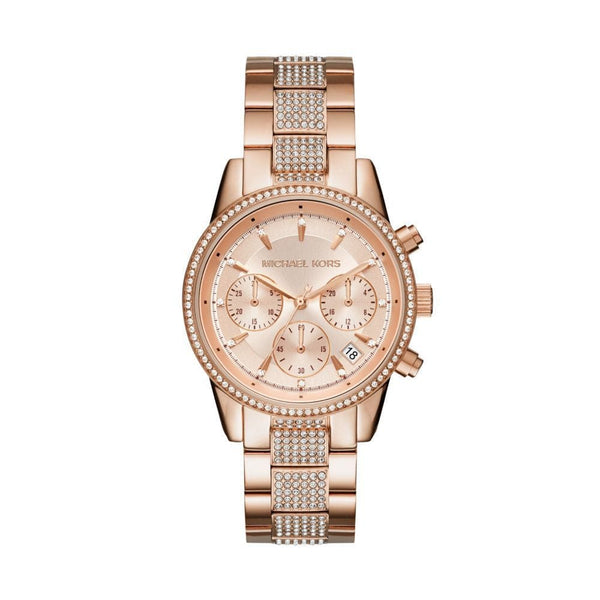 Michael kors cinthia 2025 rose gold watch