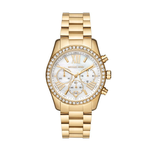 Michael Kors Lexington Womens Gold Stainless Steel Watch - MK7241