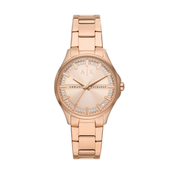 Armani Exchange Womens Rose Gold Stainless Steel Watch - AX5264