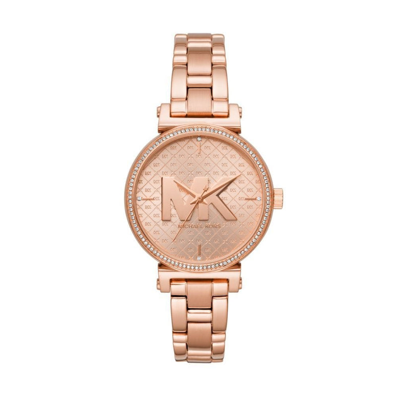 Michael Kors Sofie Womens Rose Gold Stainless Steel Watch - MK4335