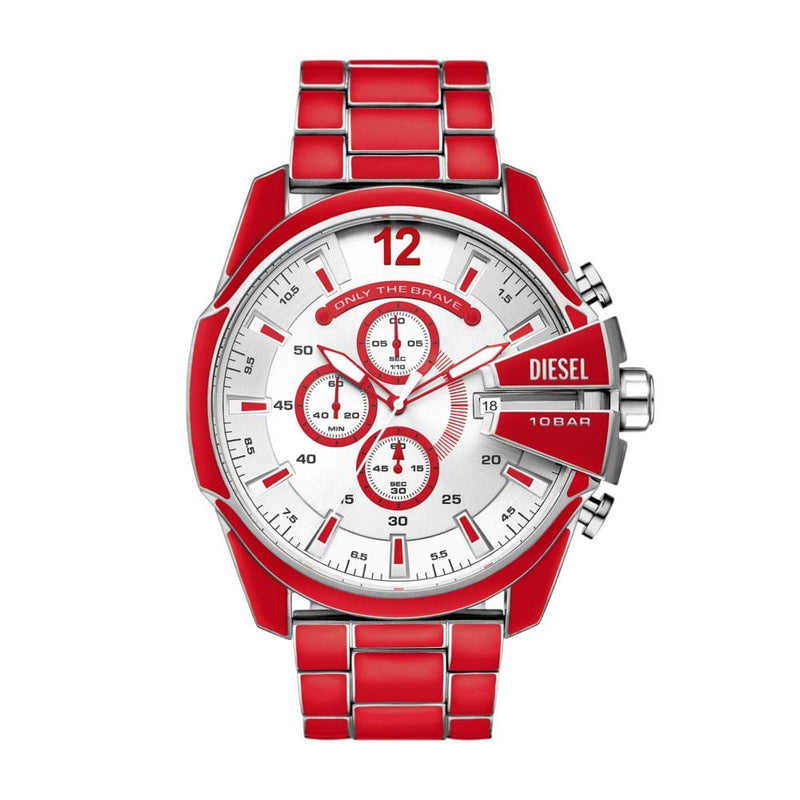 Diesel Mega Chief Mens Red Stainless steel Watch-DZ4638