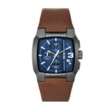 Diesel Cliffhanger Mens Brown Leather Watch-DZ4641