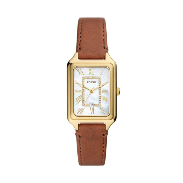 Fossil Raquel Womens Brown Leather Watch-ES5307