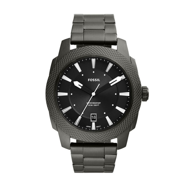 Fossil Machine Mens Grey Stainless steel Watch-FS5970