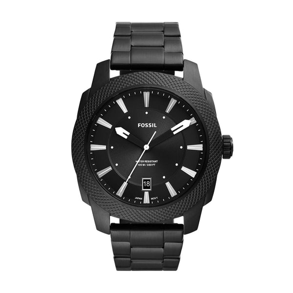 Fossil Machine Mens Black Stainless steel Watch-FS5971