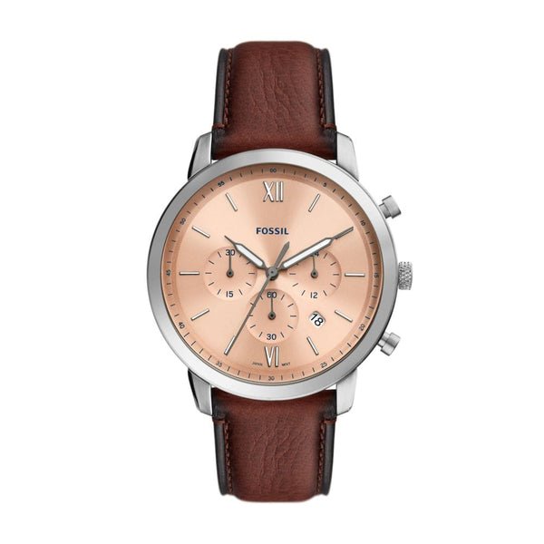 Fossil Neutra Mens Brown Leather Watch-FS5982