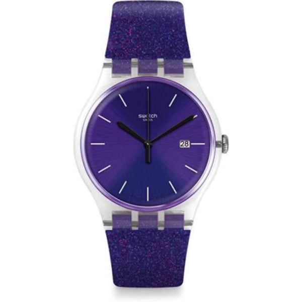 Swatch-Ultraglitter Purple Unisex Rubber Watch-SUOK400