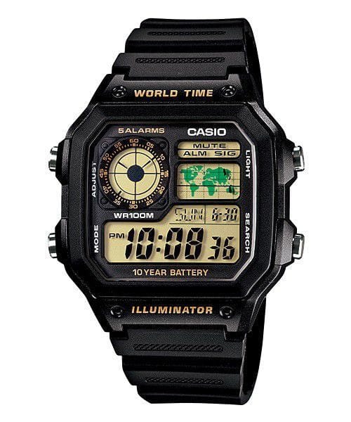 Casio Standard (AE-1200WH) Men's Watch - Yellow